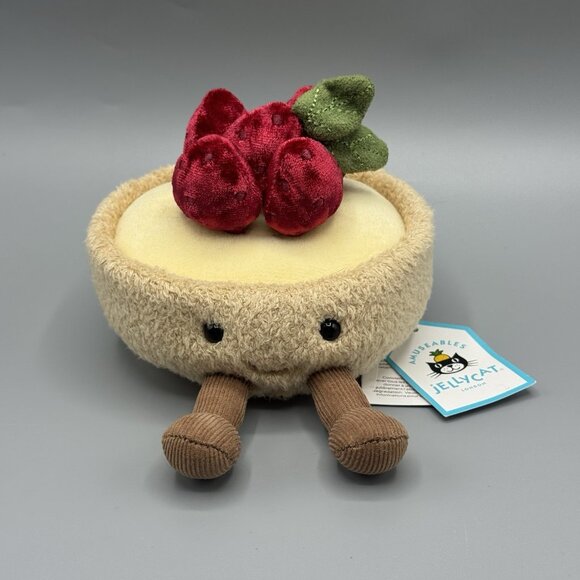 Jellycat Other - Jellycat Amuseables Fleurette Tarte Aux-Fraises 5" Plush Authentic New With Tags